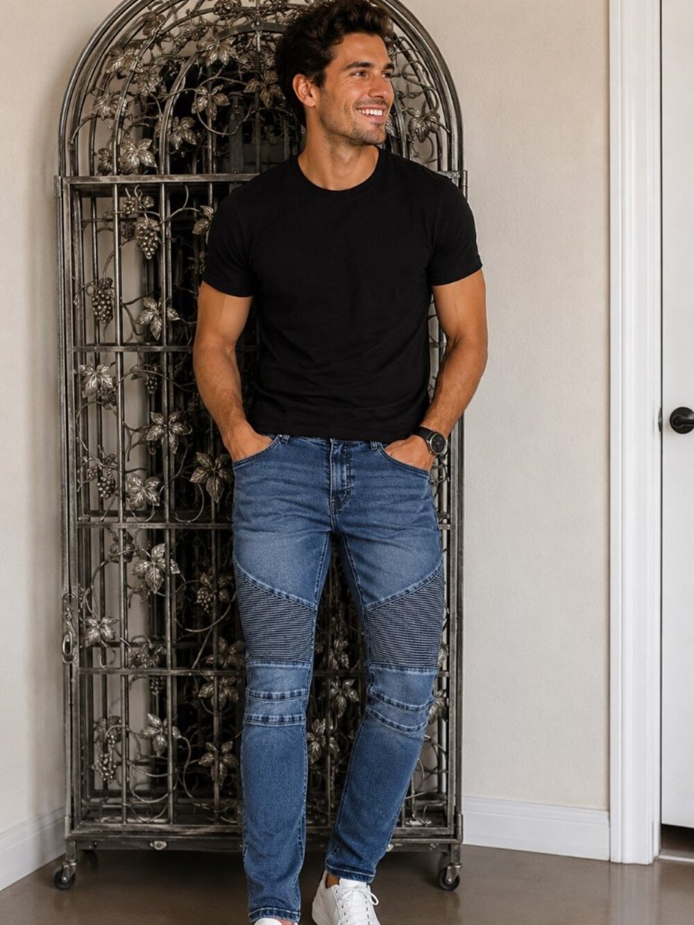 Men's Divided by H&M Black Distressed Jeans - Size 36 - Dark Blue - NWOT's